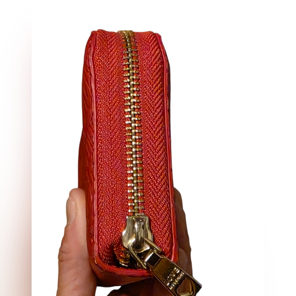 Love Moschino Italy Portafoglio Red Embossed Zip Wallet OS - Picture 11 of 11